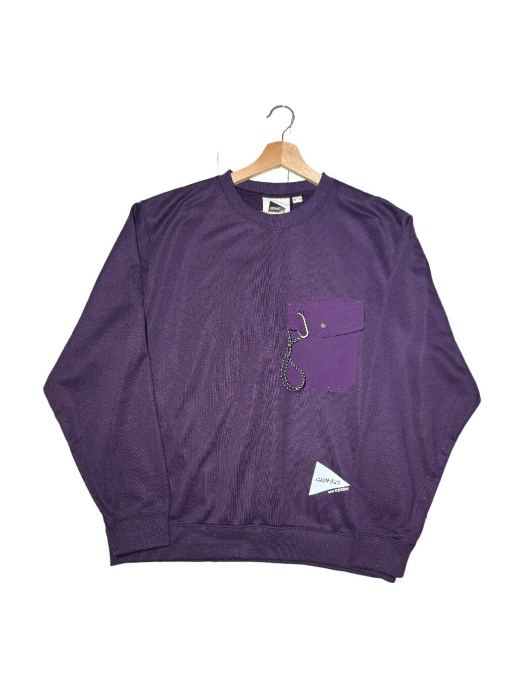 And Wander x Gramicci 2024SS Carabiner Pocket Crewneck Sweatshirt